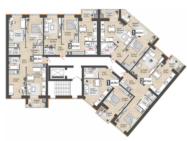 83,1 м², 3-комнатная квартира 7 120 110 ₽ - изображение 15