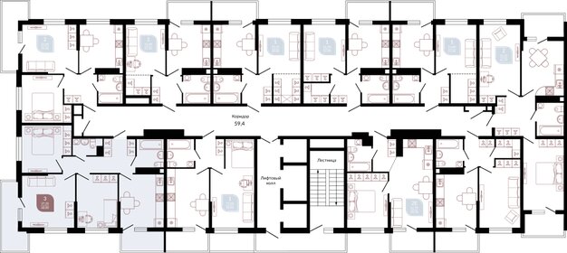 70 м², 3-комнатная квартира 7 500 000 ₽ - изображение 41