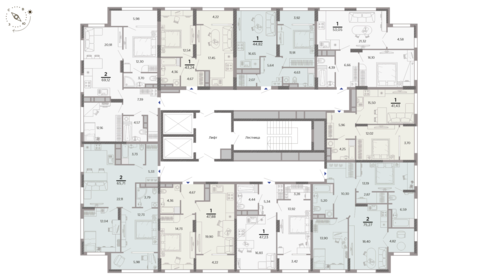 52,3 м², 1-комнатная квартира 6 250 000 ₽ - изображение 71