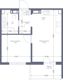 35,5 м², 1-комнатная квартира 6 629 150 ₽ - изображение 68