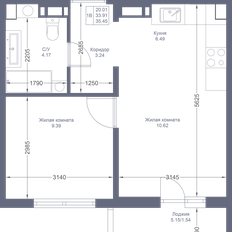 Квартира 35,5 м², 1-комнатная - изображение 2