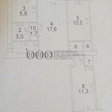 Квартира 61 м², 3-комнатная - изображение 1