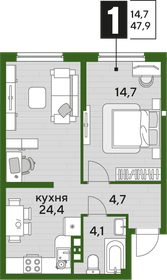 47,9 м², 1-комнатная квартира 8 765 700 ₽ - изображение 22