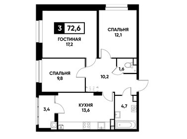 72,1 м², 3-комнатная квартира 7 210 000 ₽ - изображение 10