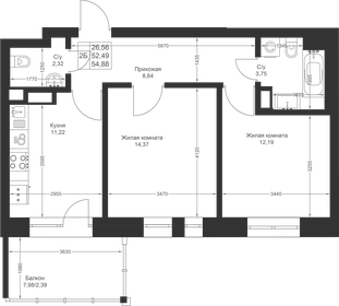 31,3 м², 1-комнатная квартира 8 724 000 ₽ - изображение 68