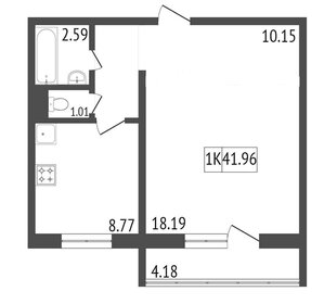 44 м², 1-комнатная квартира 5 400 000 ₽ - изображение 13