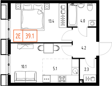 47,4 м², 2-комнатная квартира 9 100 000 ₽ - изображение 42