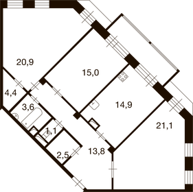 95 м², 3-комнатная квартира 13 316 280 ₽ - изображение 35