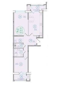 64,4 м², 2-комнатная квартира 10 368 400 ₽ - изображение 10