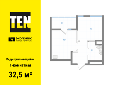 33,4 м², 1-комнатная квартира 5 350 000 ₽ - изображение 53