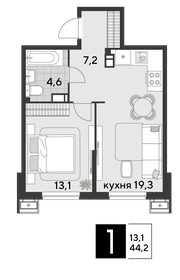 50 м², 1-комнатная квартира 8 500 000 ₽ - изображение 87