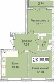49,7 м², 2-комнатная квартира 7 194 180 ₽ - изображение 35