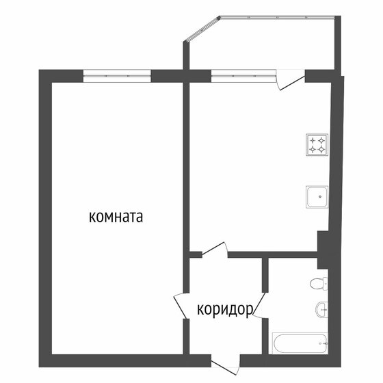 36,2 м², 1-комнатная квартира 6 500 000 ₽ - изображение 1