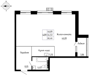 64,3 м², 1-комнатная квартира 9 067 710 ₽ - изображение 26