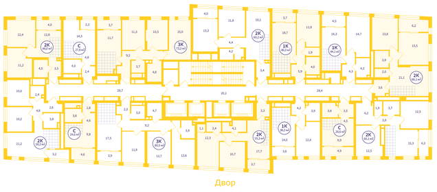 42,3 м², 1-комнатная квартира 6 940 000 ₽ - изображение 34