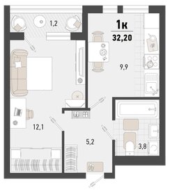 33,1 м², 1-комнатная квартира 9 381 036 ₽ - изображение 14