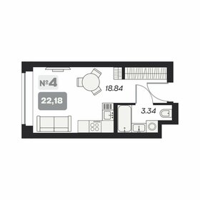 22,2 м², апартаменты-студия 4 740 000 ₽ - изображение 18