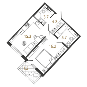 55,8 м², 2-комнатная квартира 12 500 000 ₽ - изображение 88