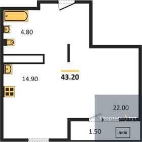 56,5 м², 3-комнатная квартира 4 700 000 ₽ - изображение 76