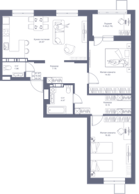 81,7 м², 3-комнатная квартира 15 598 970 ₽ - изображение 56