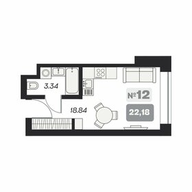 Квартира 22,2 м², студия - изображение 1