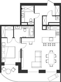 57,3 м², 2-комнатные апартаменты 15 600 000 ₽ - изображение 102