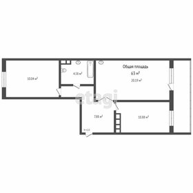 Квартира 58,5 м², 3-комнатная - изображение 1