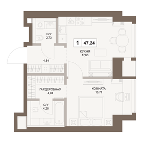 47,3 м², 1-комнатная квартира 18 900 000 ₽ - изображение 114