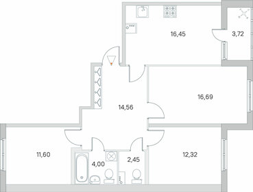 Квартира 79,9 м², 3-комнатная - изображение 1