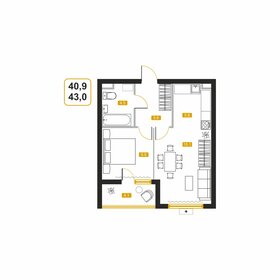 Квартира 42,7 м², студия - изображение 1