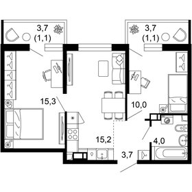 54 м², 2-комнатная квартира 14 800 000 ₽ - изображение 103
