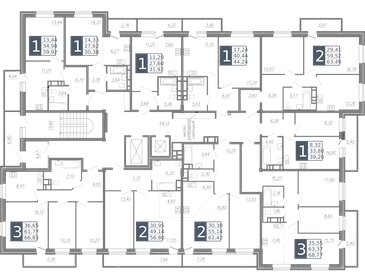 62,4 м², 2-комнатная квартира 5 599 000 ₽ - изображение 20