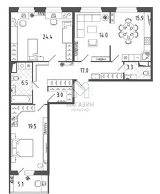 Квартира 108,5 м², 4-комнатная - изображение 1