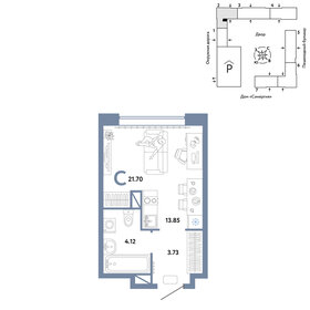 22 м², квартира-студия 3 540 000 ₽ - изображение 36
