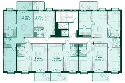 93,8 м², 3-комнатная квартира 17 200 000 ₽ - изображение 98