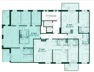 Квартира 123 м², 4-комнатная - изображение 2