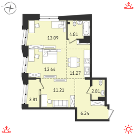 81 м², 3-комнатная квартира 9 150 000 ₽ - изображение 41