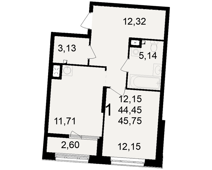44,1 м², 2-комнатная квартира 4 450 000 ₽ - изображение 42