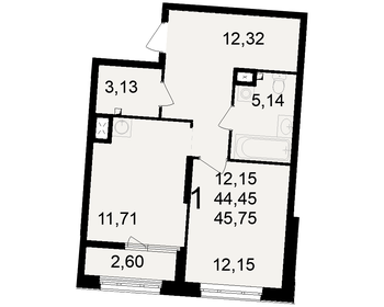 46,8 м², 1-комнатная квартира 4 350 000 ₽ - изображение 28