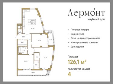 126,1 м², 4-комнатная квартира 29 000 000 ₽ - изображение 5