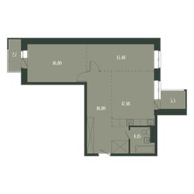 Квартира 77,2 м², 2-комнатная - изображение 1
