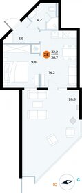 Квартира 59 м², 1-комнатные - изображение 1