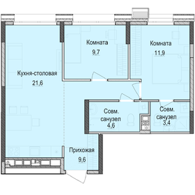 60,4 м², 2-комнатная квартира 8 809 000 ₽ - изображение 17
