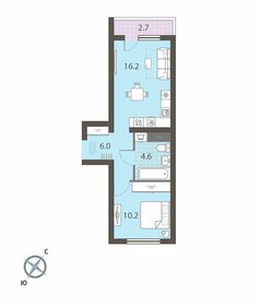 48 м², 1-комнатная квартира 6 300 000 ₽ - изображение 10