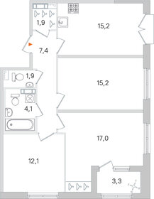 Квартира 76,5 м², 3-комнатная - изображение 1