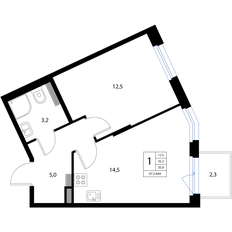 Квартира 35,9 м², 2-комнатная - изображение 2