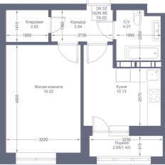 Квартира 38,3 м², 1-комнатная - изображение 2