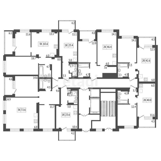 40 м², 2-комнатная квартира 5 400 000 ₽ - изображение 1