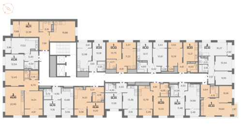 65,9 м², 2-комнатная квартира 9 802 294 ₽ - изображение 23