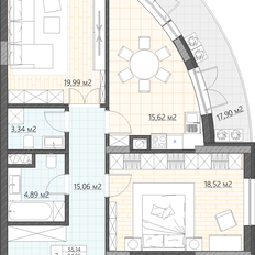 Квартира 115,5 м², 3-комнатные - изображение 2